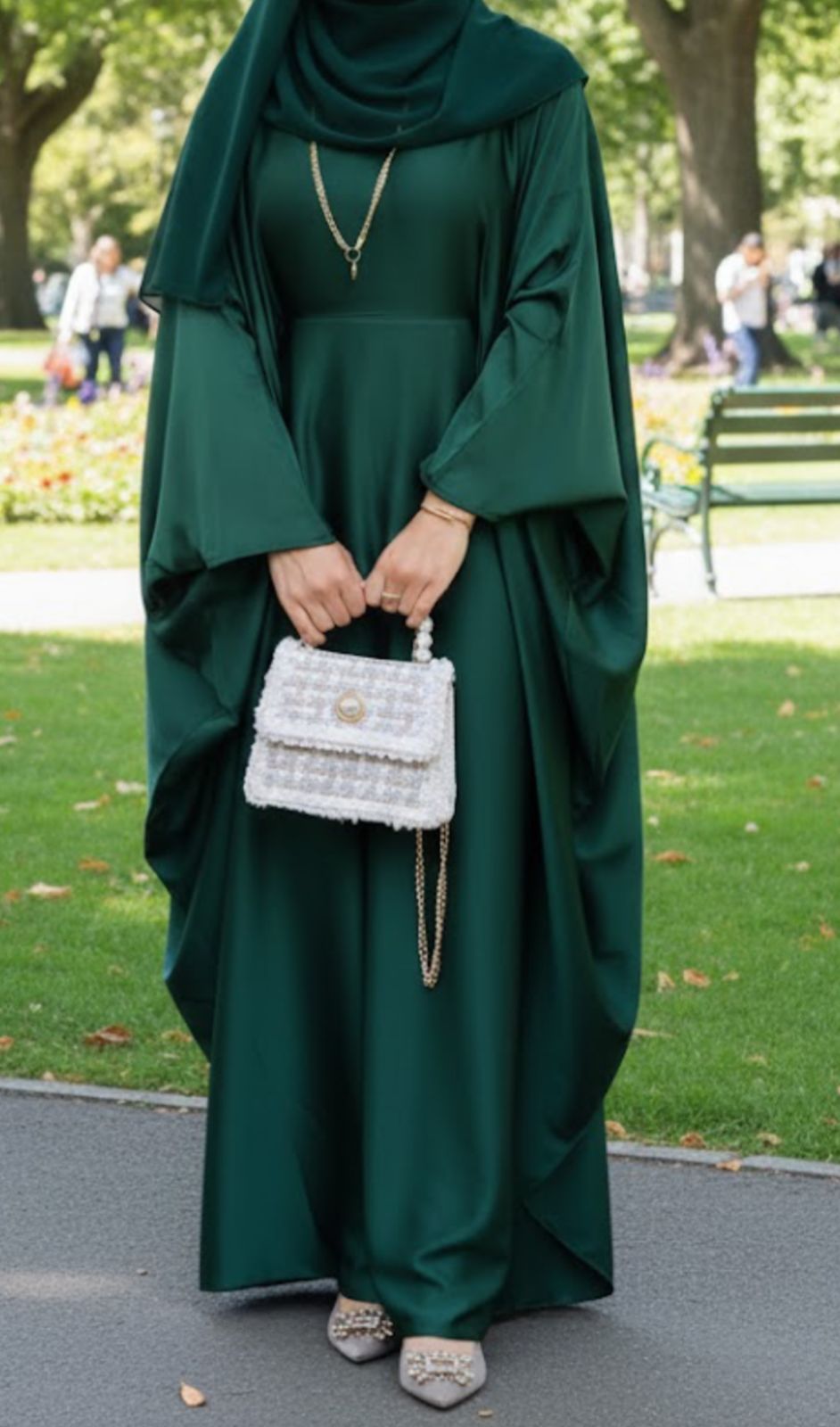 Olive green dress for hijab Fustani Olive green dress for hijab Fustani